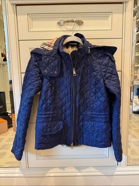 Burberry Quilted Jacket Blue